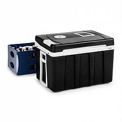 Klarstein BeerPacker, termoelektrický chladiaci box s funkciou udržania tepla, 50 l, F, AC/DC, vozík, čierny