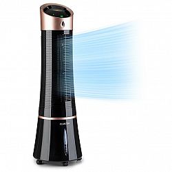 Klarstein Skyscraper Ice, 4 v 1 ochladzovač vzduchu, ventilátor, zvlhčovač vzduchu, čistič vzduchu, 210 m³/h, 6 litrov, 30 W, 3 rýchlosti, oscilácia, ionizátor, časovač, diaľkový ovládač, mobilný