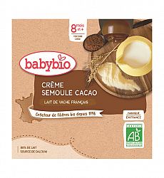 Babybio Krém kakao krupička mliečna desiata 4 x 85 g